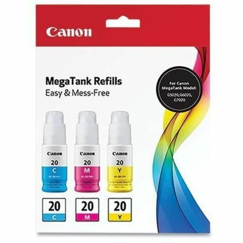 Canon GI-20 CMY Ink Bottle Value Pack
