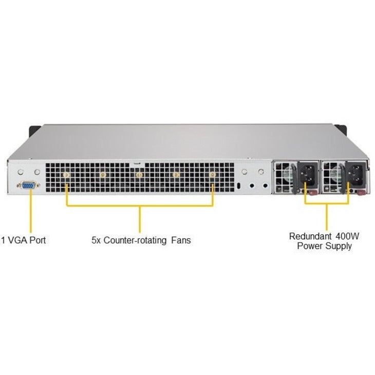 Supermicro SuperServer 1019D-12C-FRN5TP 1U Rack-mountable Server - Xeon D-2163IT 2.10 GHz - Serial ATA/600 Controller