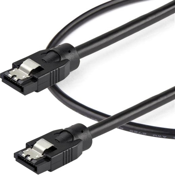 StarTech.com 0.6 m Round SATA Cable - Latching Connectors - 6Gbs SATA Cord - SATA Hard Drive Power Cable - (SATRD60CM)