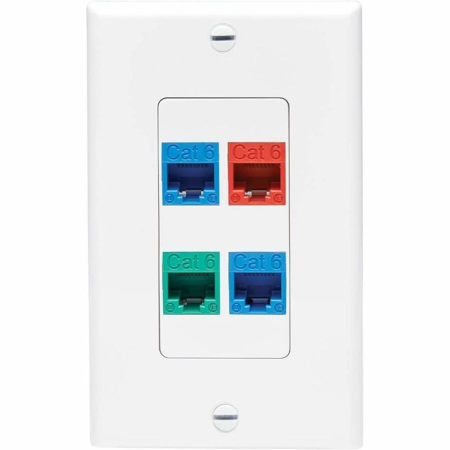 Eaton Tripp Lite Series Center Plate Insert, Decora Style - Vertical, 4 Ports, TAA