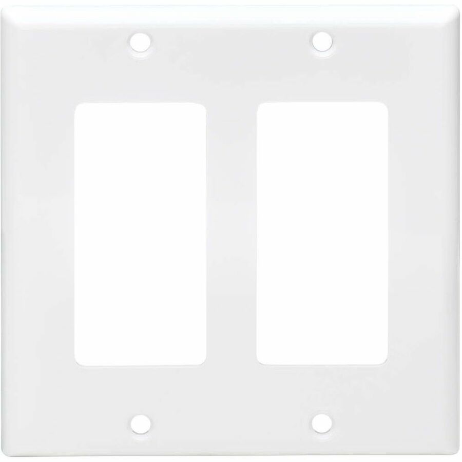 Eaton Tripp Lite Series Double-Gang Faceplate, Decora Style - Vertical, White, TAA