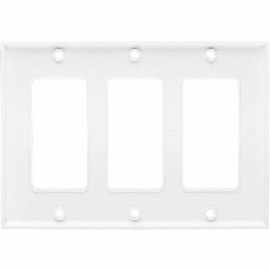 Eaton Tripp Lite Series Triple-Gang Faceplate, Decora Style - Vertical, White, TAA