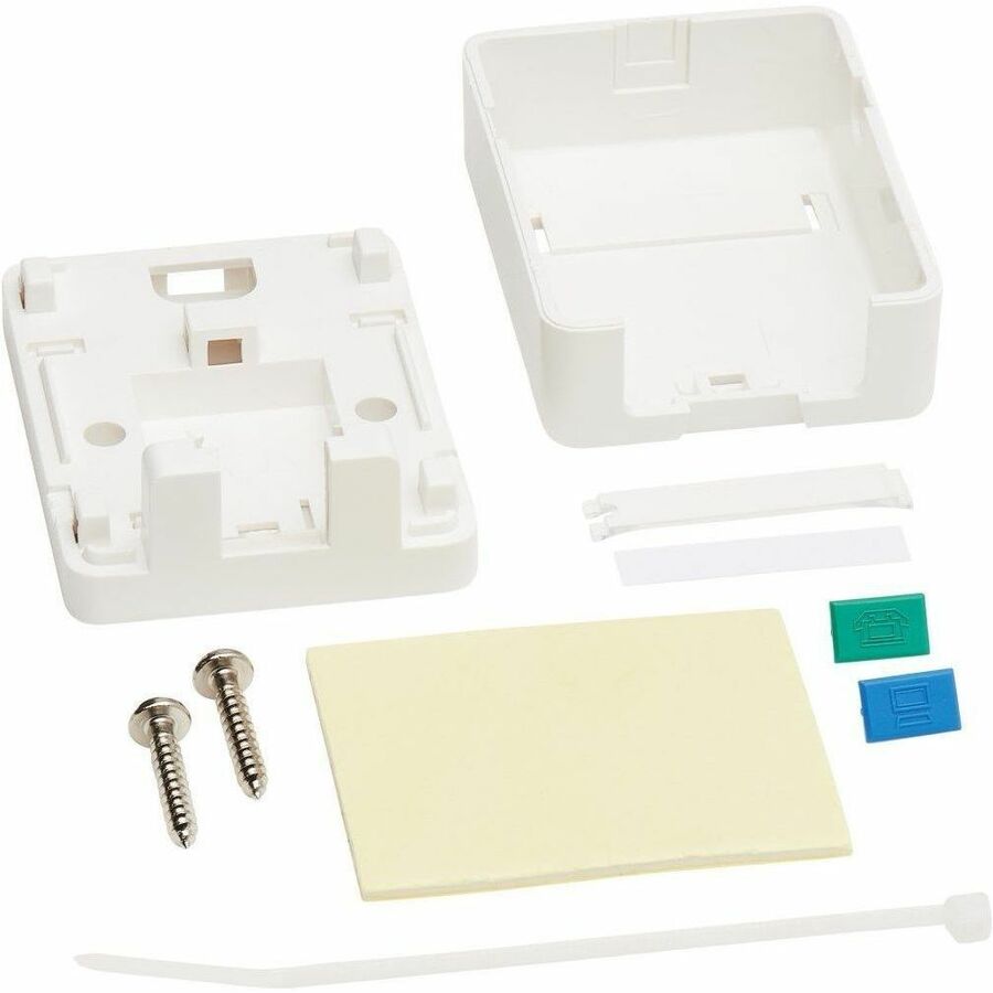 Eaton Tripp Lite Series Surface-Mount Box for Keystone Jack - 1 Port, White, TAA