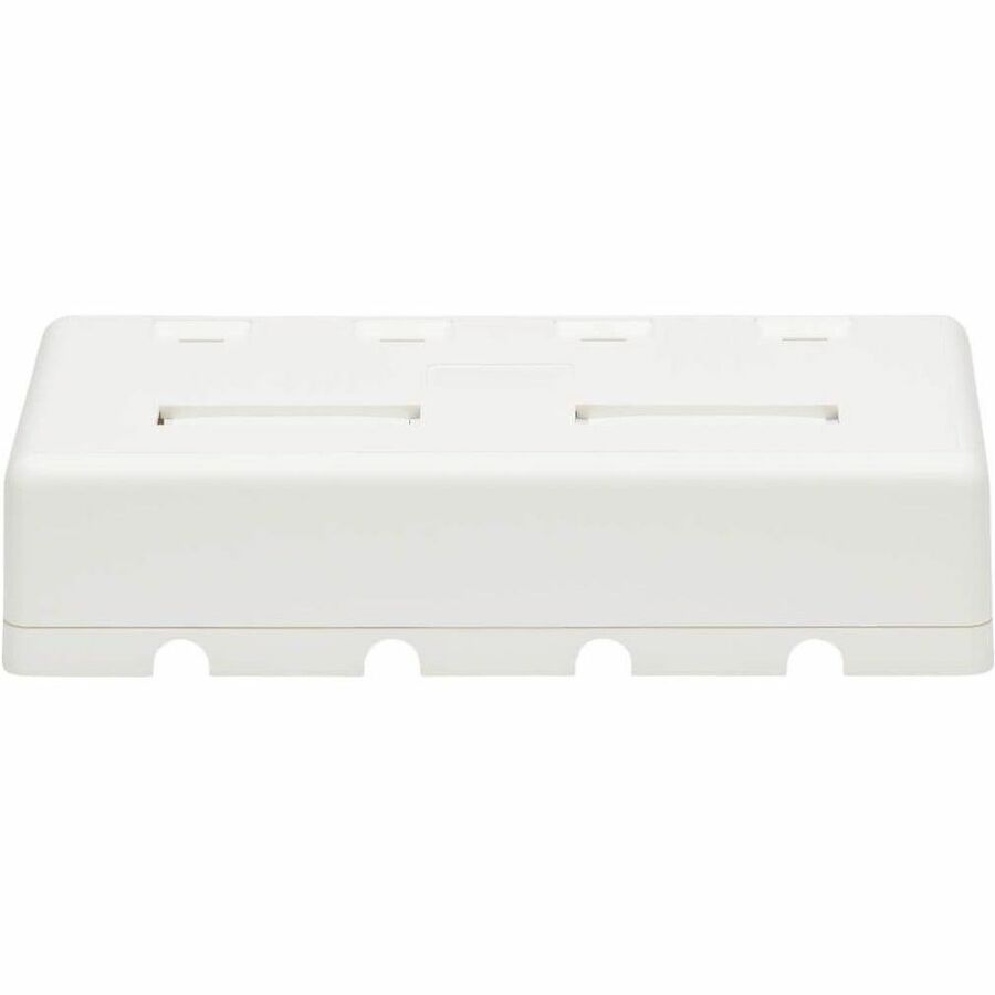 Eaton Tripp Lite Series Surface-Mount Box for Keystone Jacks - 4 Ports, White, TAA