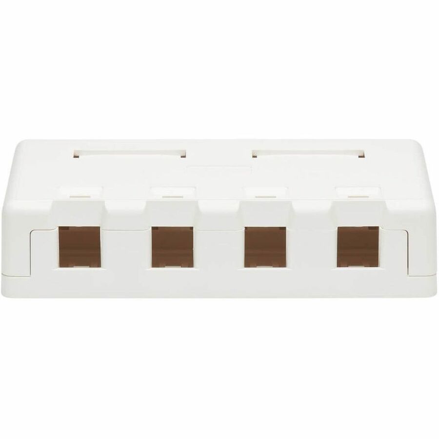 Eaton Tripp Lite Series Surface-Mount Box for Keystone Jacks - 4 Ports, White, TAA
