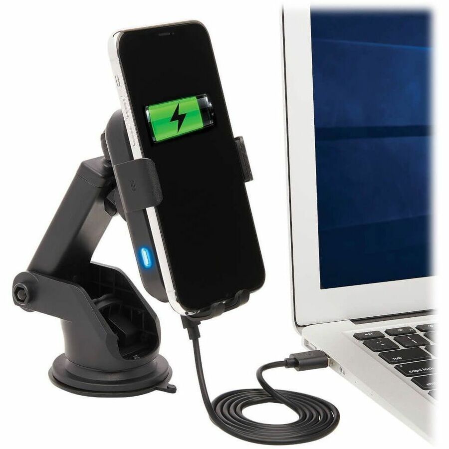 Eaton Tripp Lite Series Wireless Car Charger - 15W Fast Charging, USB-C, Apple and Samsung Compatible, Windshield/Dash/Vent Phone Holder