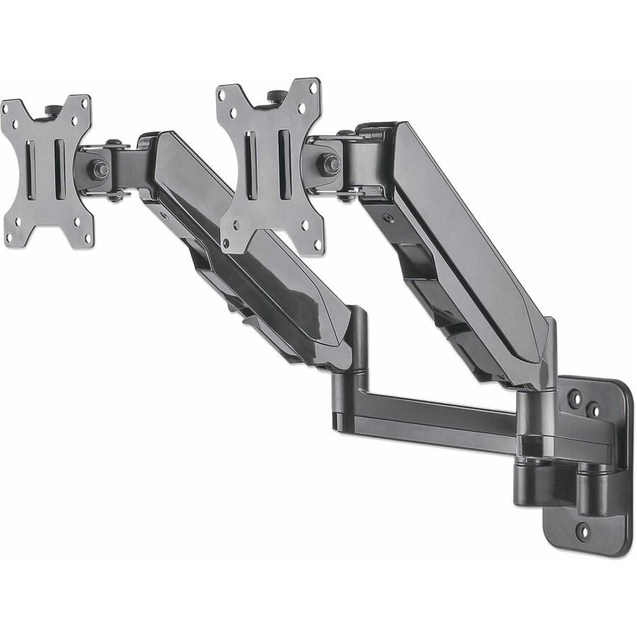 Manhattan 461627 Wall Mount for Monitor, Display, TV, Flat Panel Display, Curved Screen Display - Black