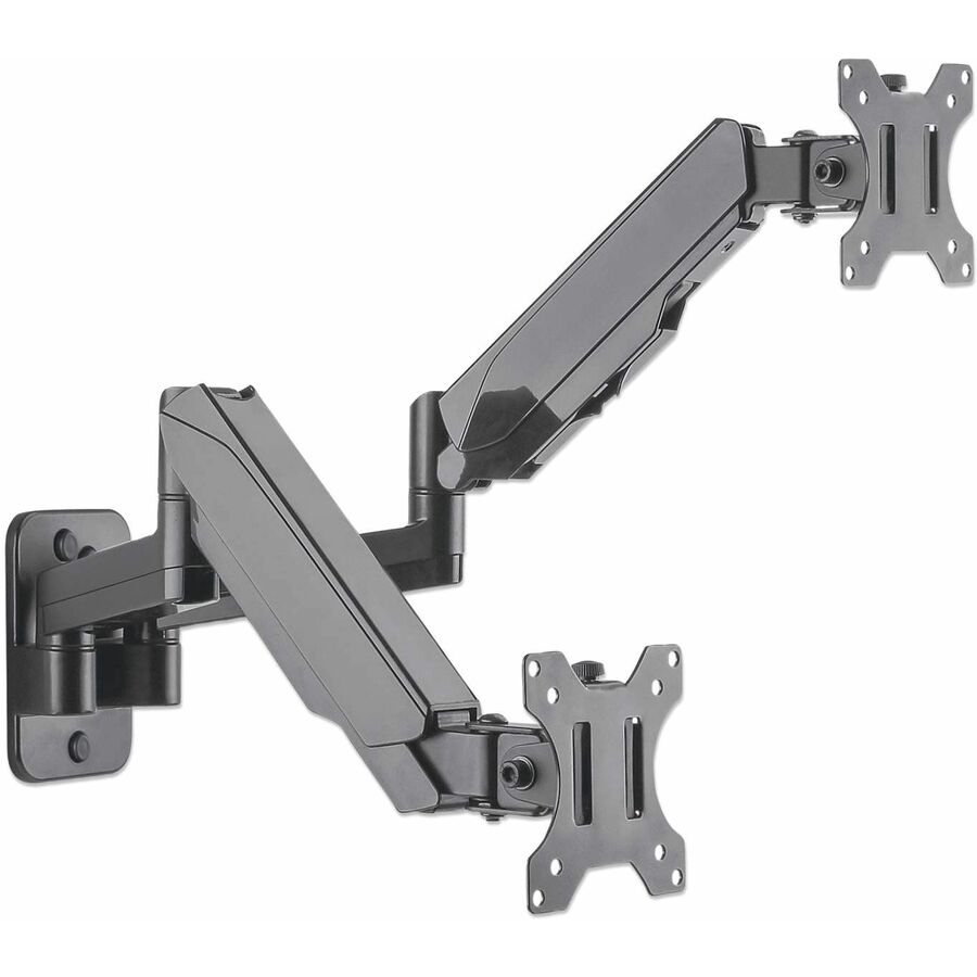 Manhattan 461627 Wall Mount for Monitor, Display, TV, Flat Panel Display, Curved Screen Display - Black