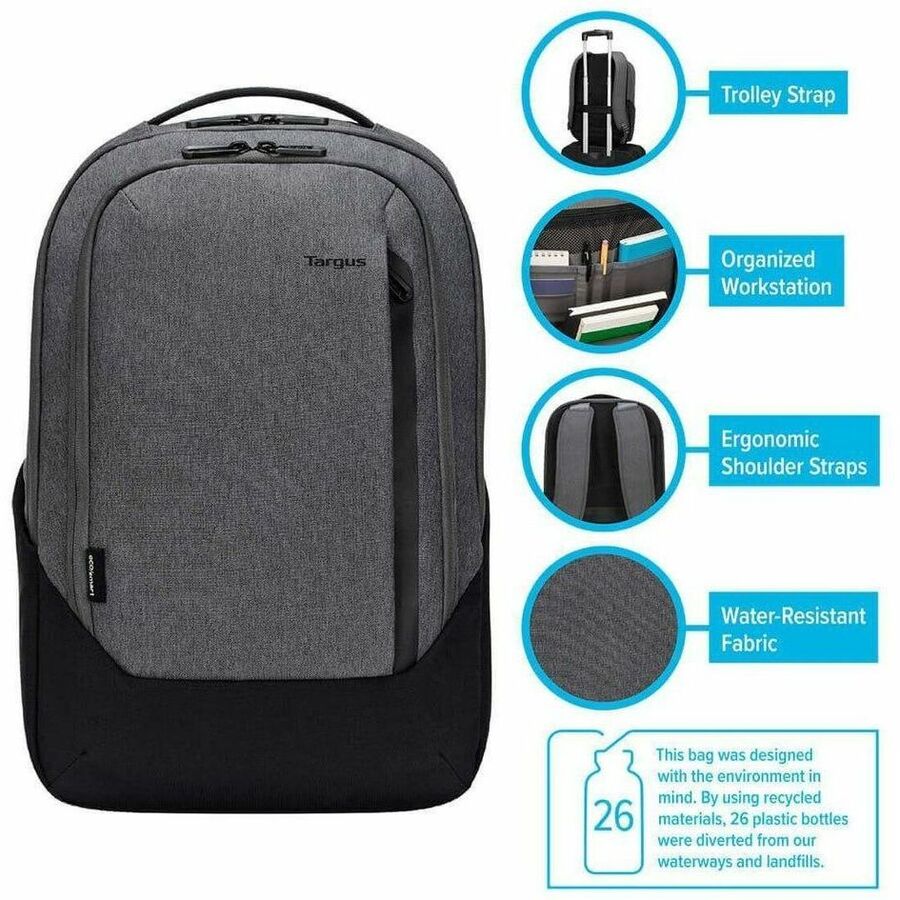 Targus Cypress Hero TBB58602GL Carrying Case (Backpack) for 15.6" to 16" Notebook - Gray