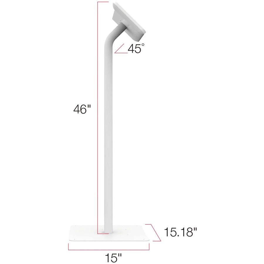 The Joy Factory Elevate II Floor Stand Kiosk for Galaxy Tab A 10.1 (2019) (White)