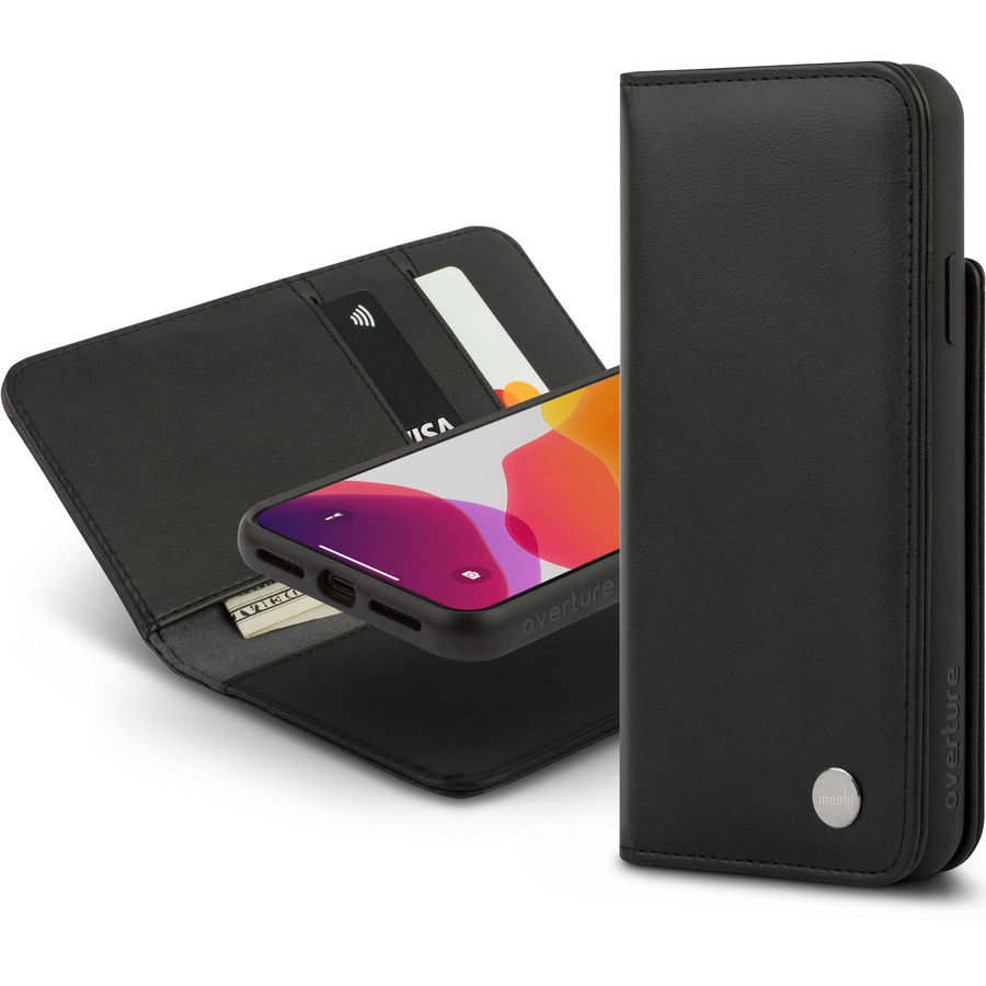 Moshi Overture Carrying Case (Flip) Apple iPhone 11 Pro Max Smartphone - Jet Black