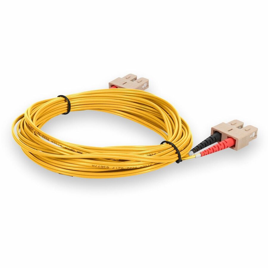 AddOn 5m SC (Male) to SC (Male) OM1 Yellow OFNR (Riser-rated) Fiber Patch Cable