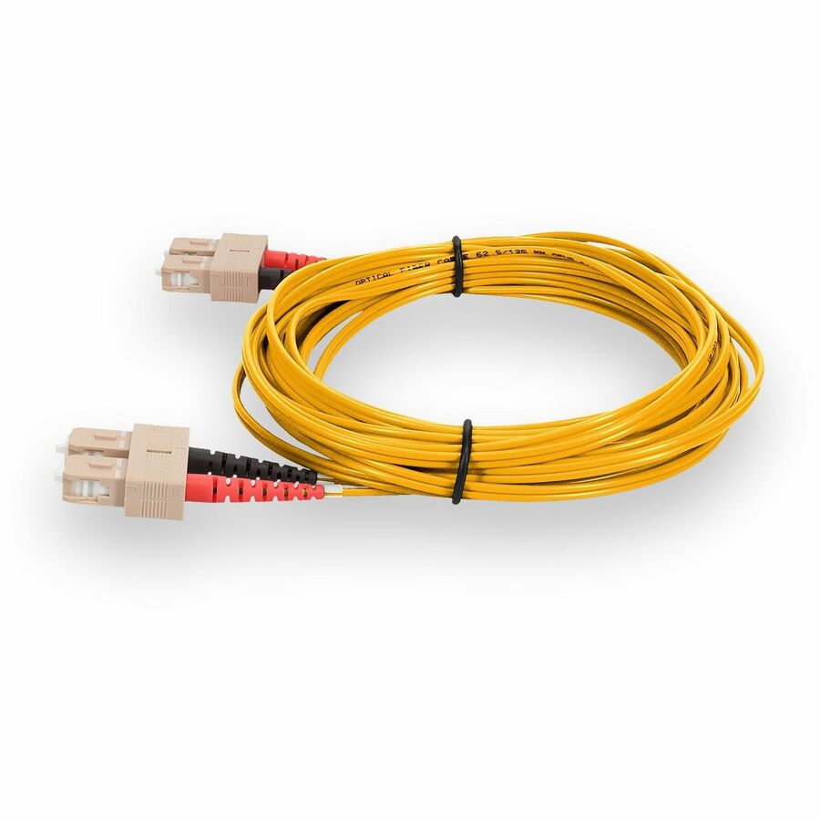 AddOn 5m SC (Male) to SC (Male) OM1 Yellow OFNR (Riser-rated) Fiber Patch Cable