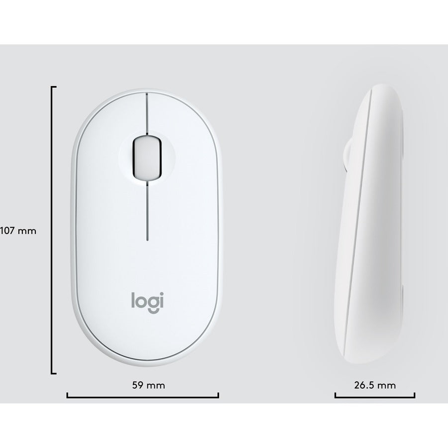 Logitech MK470 Slim Wireless Keyboard and Mouse Combo - Modern Compact Layout, Ultra Quiet - Off White