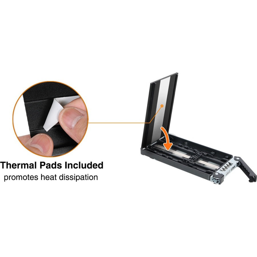 Icy Dock MB833M2K-B Drive Enclosure for 3.5" M.2, PCI Express NVMe - Mini-SAS HD Host Interface Internal - Black