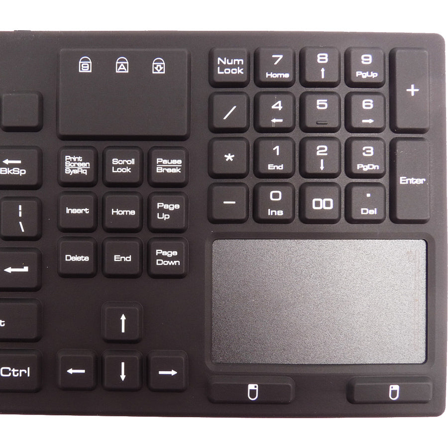 DSI WATERPROOF IP68 FULL SIZE KEYBOARD WITH TOUCHPAD, LED BACKLIT