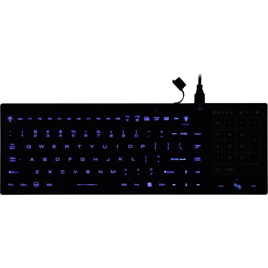 DSI WATERPROOF IP68 KEYBOARD WITH TRACK PAD/NUMBER PAD LED BACKLIT
