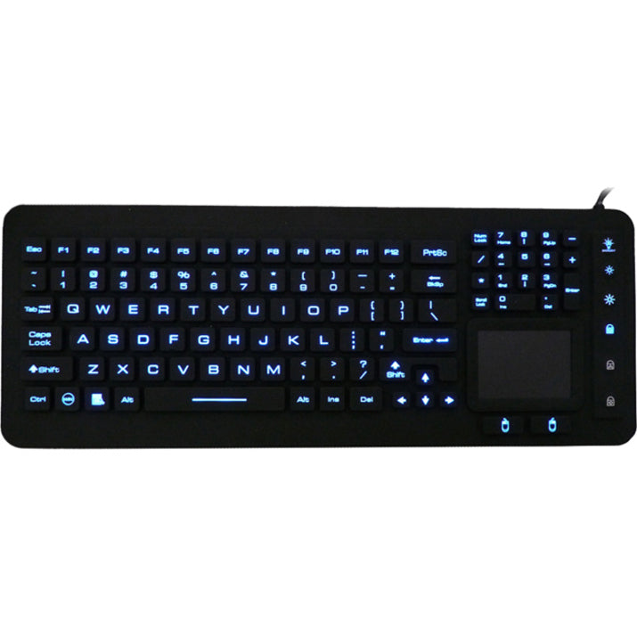DSI WATERPROOF IP68 FULL SIZE LED BACKLIT KEYBOARD WITH TOUCHPAD