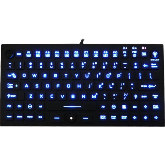 DSI WATERPROOF IP68 SILICONE COMPACT KEYBOARD W/ MOUSE POINTER, BACKLIT