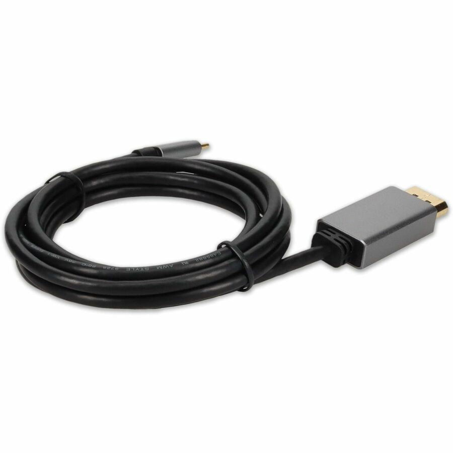 AddOn 6ft USB-C Male to DisplayPort Male Adapter Cable with Aluminum Housing