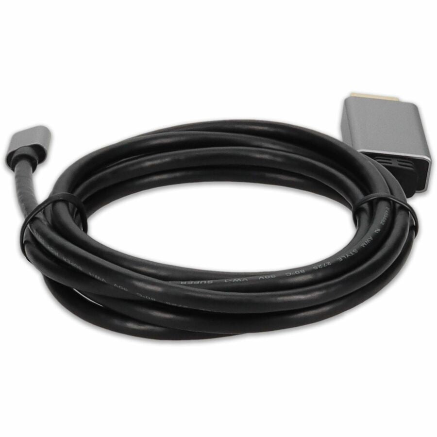 AddOn 6ft USB-C Male to DisplayPort Male Adapter Cable with Aluminum Housing