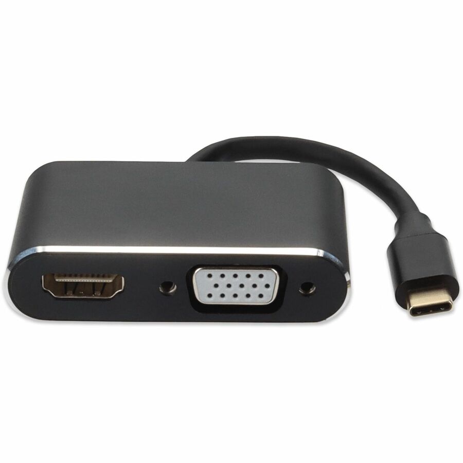 AddOn 8in USB-C Male to HDMI (4K), VGA Female Hub with Aluminum Housing