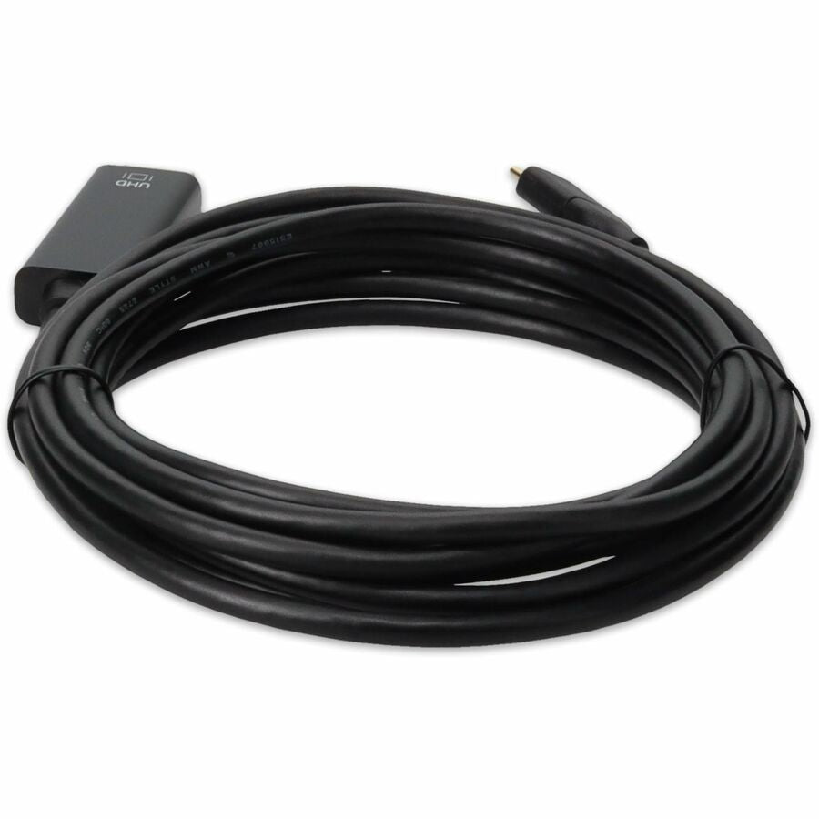 AddOn 6ft USB-C Male to HDMI (4K) Male Black Cable