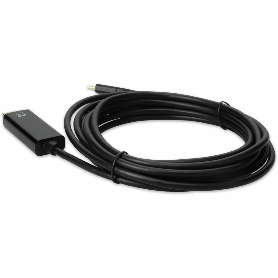 AddOn 6ft USB-C Male to HDMI (4K) Male Black Cable