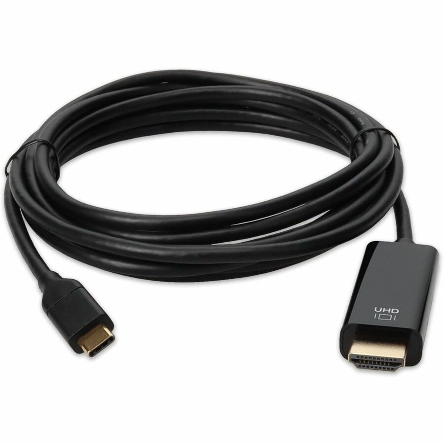 AddOn 6ft USB-C Male to HDMI (4K) Male Black Cable