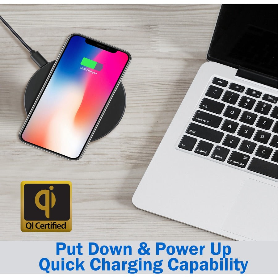 Adesso 10W Max Qi-Certified Disc-Style Wireless Charger