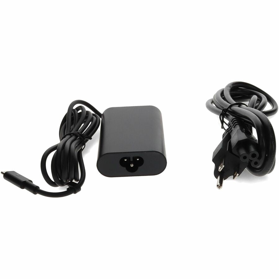 Addon Dell® 492-BBUU Compatible 45W 19.5V at 2.25A Black USB-C Laptop Power Adapter and Cable