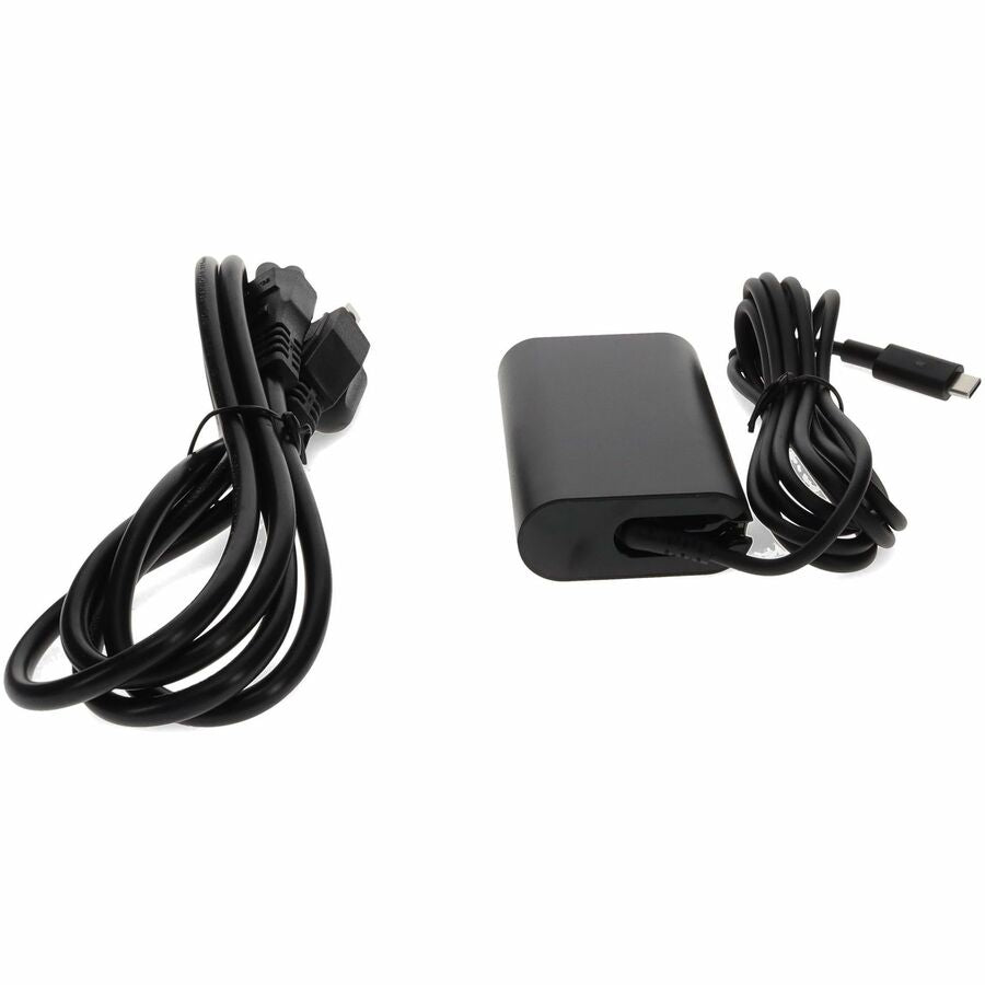 Addon Dell® 492-BBUU Compatible 45W 19.5V at 2.25A Black USB-C Laptop Power Adapter and Cable