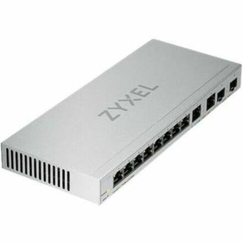 Zyxel 12-Port Multi-Gigabit Ethernet Web Managed Switch | 2 x 2.5GB | 2 x 10G SFP+ Fiber | 8 x GbE Ports | Plug & Play | Desktop or Wall-Mount | Ethernet Splitter | Lifetime Warranty | XGS1010-12