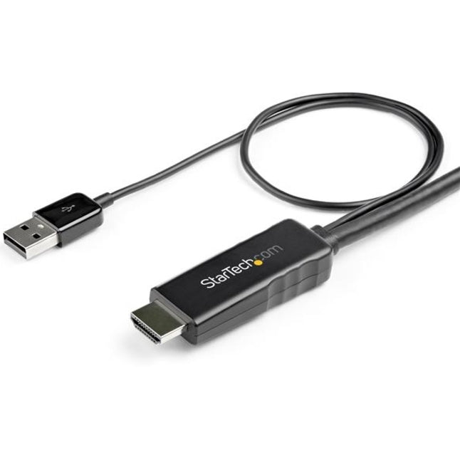 StarTech.com 2m (6ft) HDMI to DisplayPort Cable 4K 30Hz - Active HDMI 1.4 to DP 1.2 Adapter Cable with Audio - USB Powered Video Converter