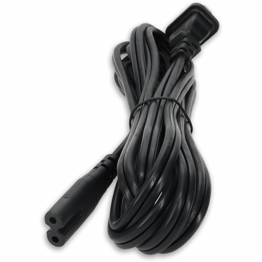 AddOn 10ft NEMA 1-15P Male to C7 Female 18AWG 100-250V at 10A Black Power Cable