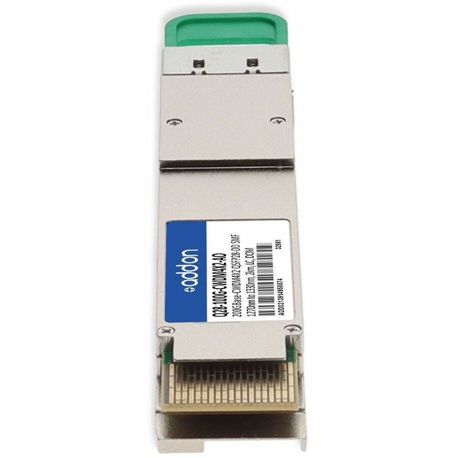 AddOn MSA and TAA 2x100GBase-CWDM4 QSFP28-DD Transceiver (SMF, 1270nm to 1330nm, 2km, CS, DOM)