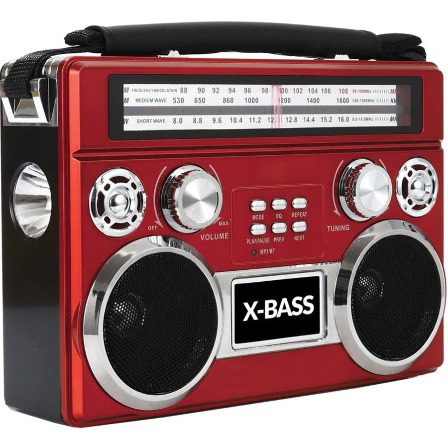 Supersonic Portable 3 Band Radio with Bluetooth and Flashlight
