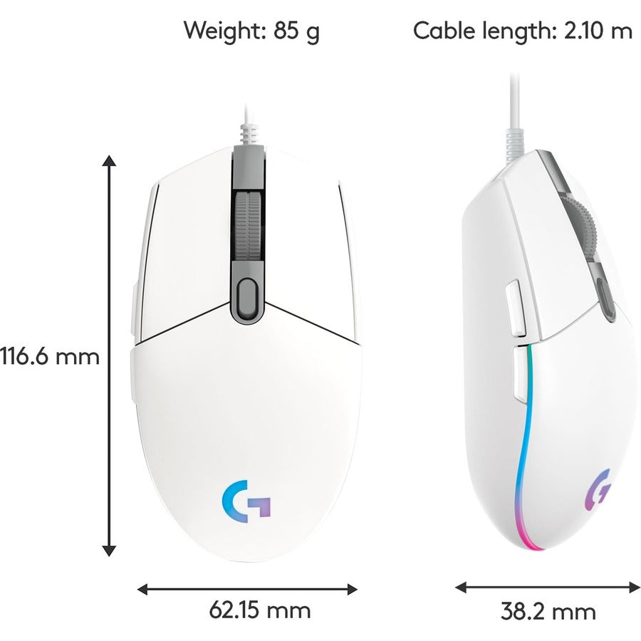 G203 LIGHTSYNC GAME MOUSE WHITE