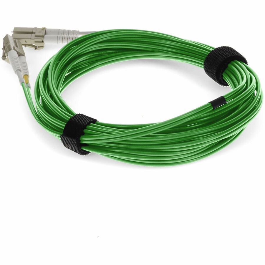 AddOn 3m LC (Male) to LC (Male) Green OM4 Duplex Fiber OFNR (Riser-Rated) Patch Cable