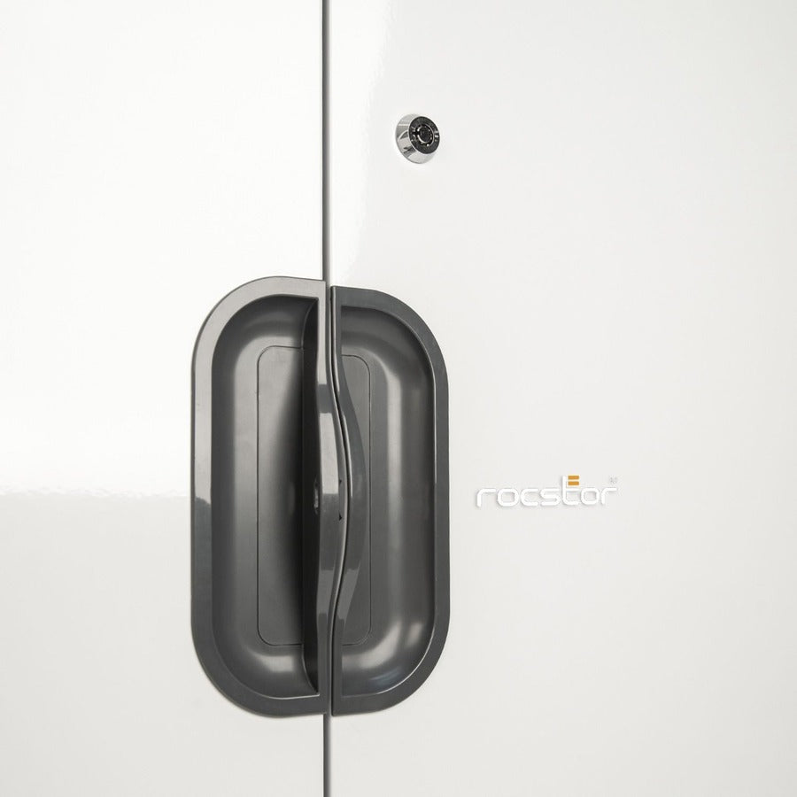 Rocstor Volt CW12 Slim Wall Mount Charing Station - Up to 12 Device - Intelligent Power A/C Charging Cabinet for iPad®, MacBook® Air, MacBook® Pro, Samsung® Galaxy®, Chromebook®, Tablets and Notebook up to 13.3" Display - Overall S