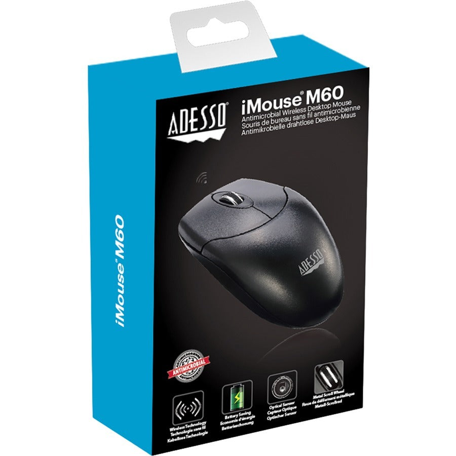 Adesso Antimicrobial Wireless Desktop Mouse