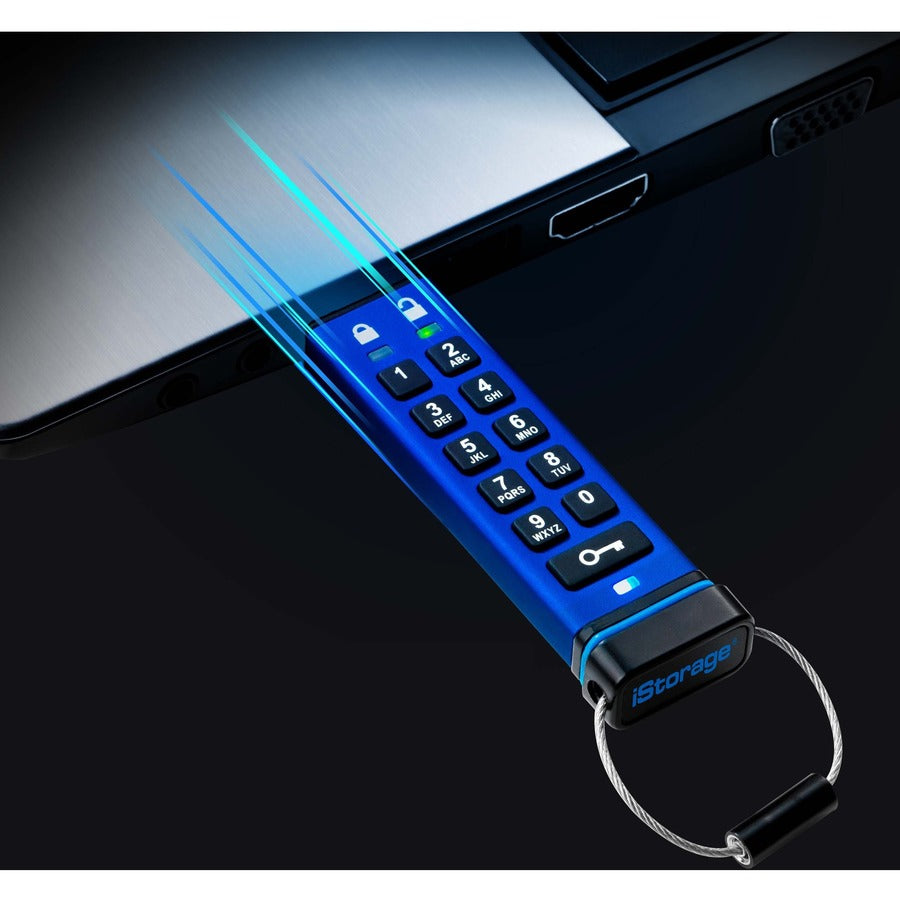 iStorage datAshur PRO 128 GB | Secure Flash Drive | FIPS 140-2 Level 3 Certified| NLNCSA DEP-V Certified | NATO Restricted Certified | PIN protected | Dust/Water Resistant