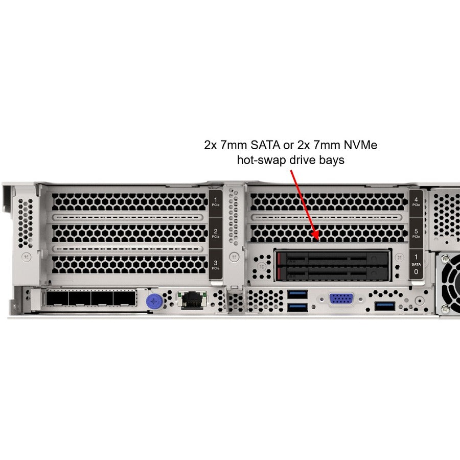Lenovo ThinkSystem SR665 7D2VA01JNA 2U Rack Server - 1 EPYC 7282 2.40 GHz - 16 GB RAM - Serial ATA/600, 12Gb/s SAS Controller