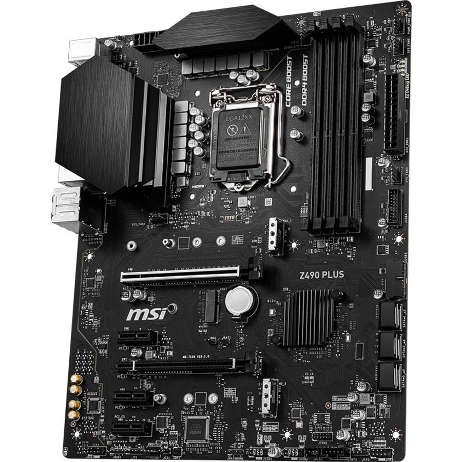 MSI Z490 PLUS Desktop Motherboard - Intel Z490 Chipset - Socket LGA-1200 - Intel Optane Memory Ready - ATX