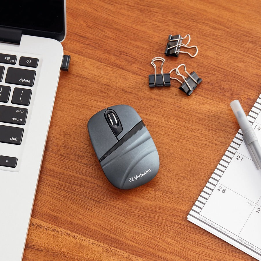 Verbatim Wireless Mini Travel Mouse, Commuter Series - Graphite