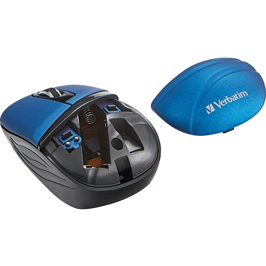 Verbatim Wireless Mini Travel Mouse, Commuter Series - Blue