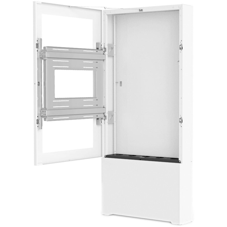 Chief Impact Floor Mounted Back-to-Back Kiosk, Portrait 55" White