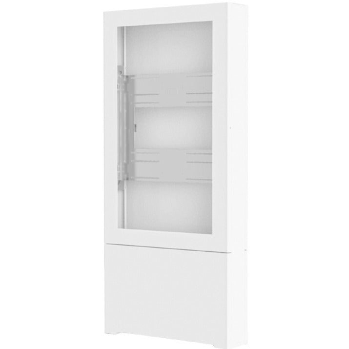 Chief Impact Floor Mounted Back-to-Back Kiosk, Portrait 55" White