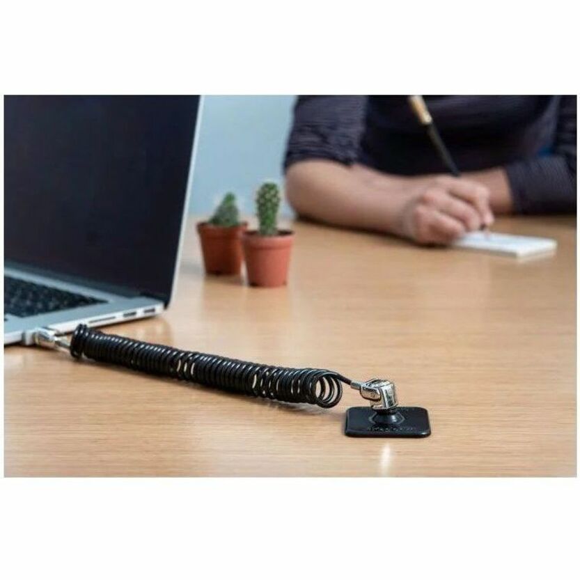 Compulocks Dual Head Coiled T-bar Security Keyed Cable Lock