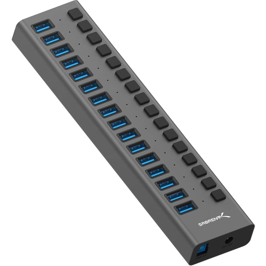 Sabrent USB 3.0 16-Port Aluminum Hub with Power Switches and LEDs (HB-PU16)